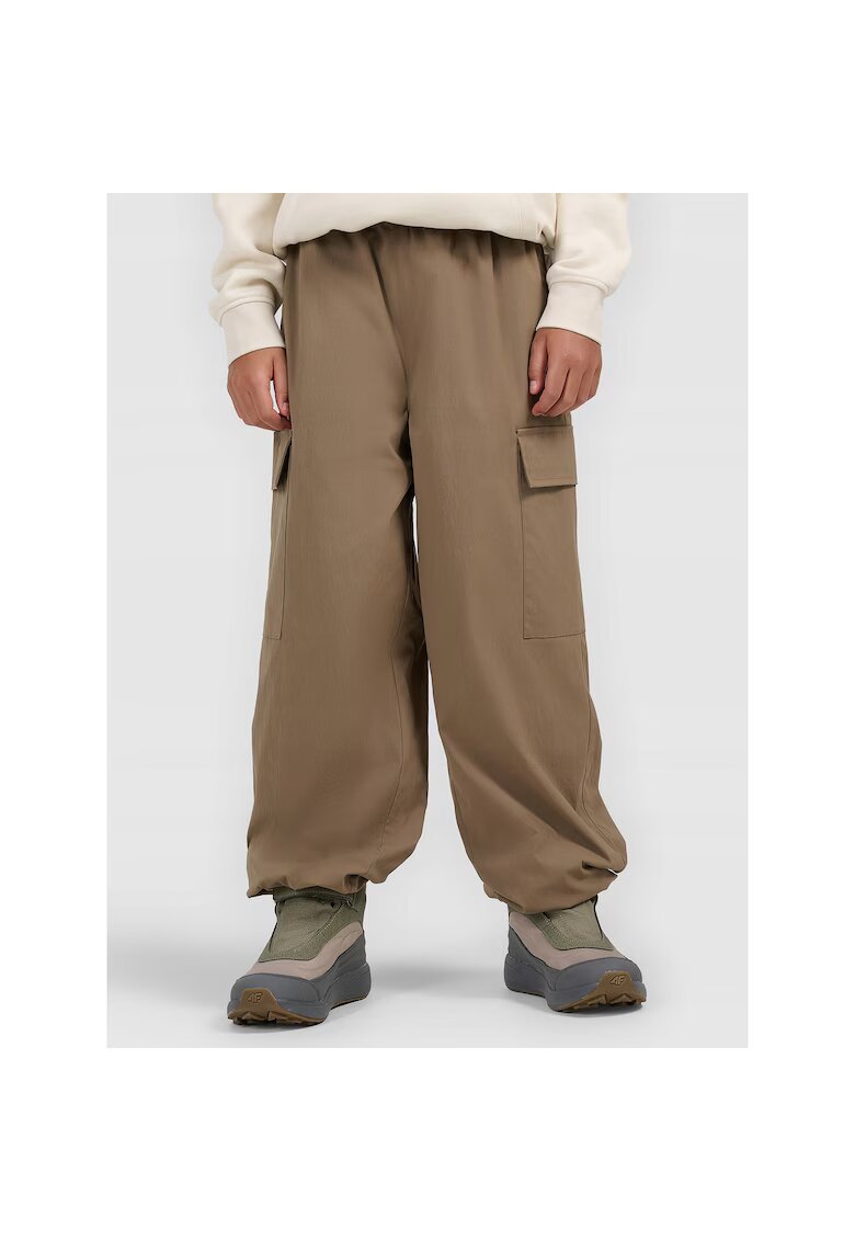 4F Pantaloni sport baieti - bumbac - maro