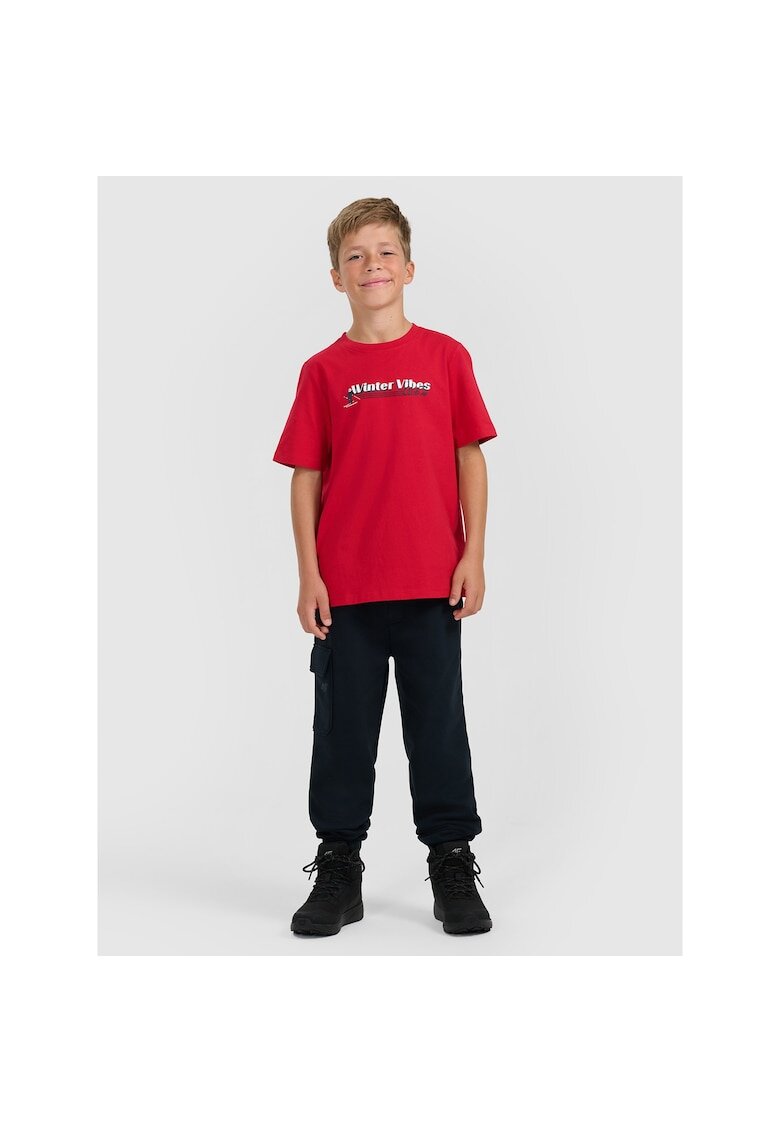 4F Pantaloni sport baieti - din bumbac - bleumarin