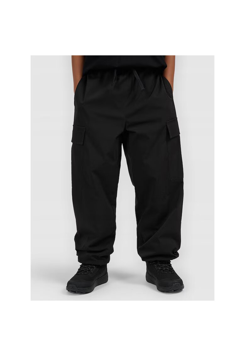 4F Pantaloni sport baieti - din poliester - negri