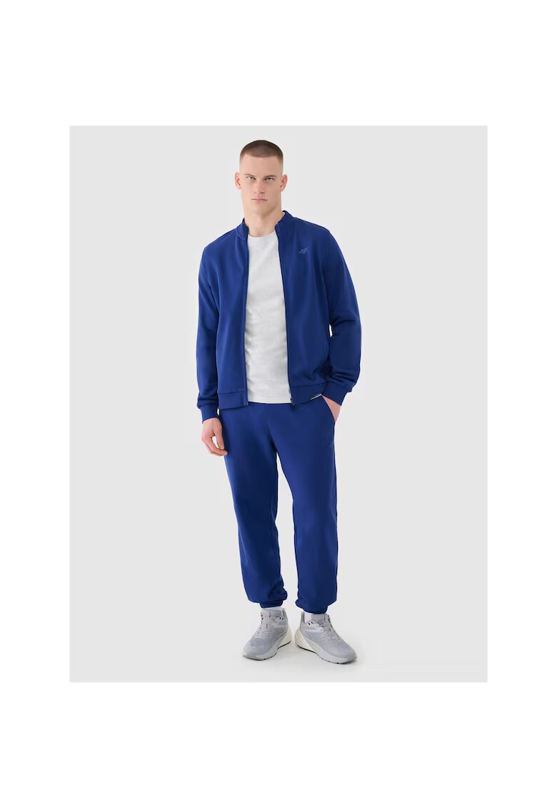 4F Pantaloni sport barbati - albastru bleumarin - material respirabil