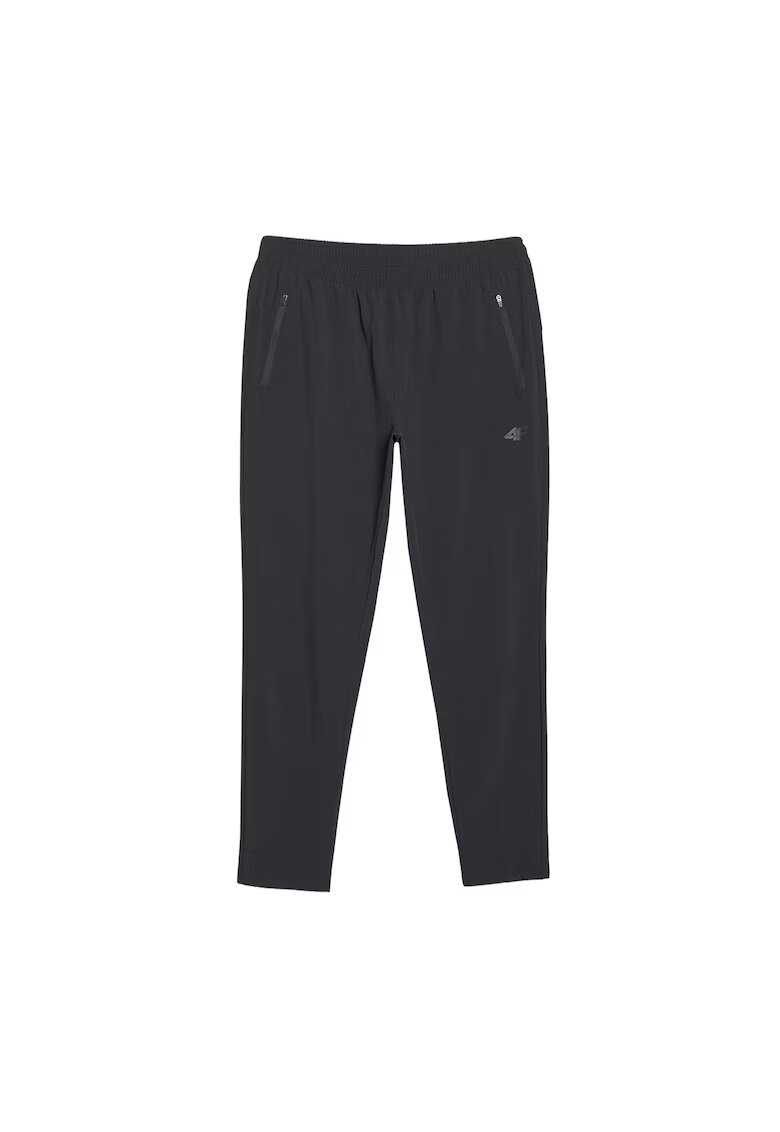 4F Pantaloni sport barbati negri - uscare rapida - fibre sintetice/elastan