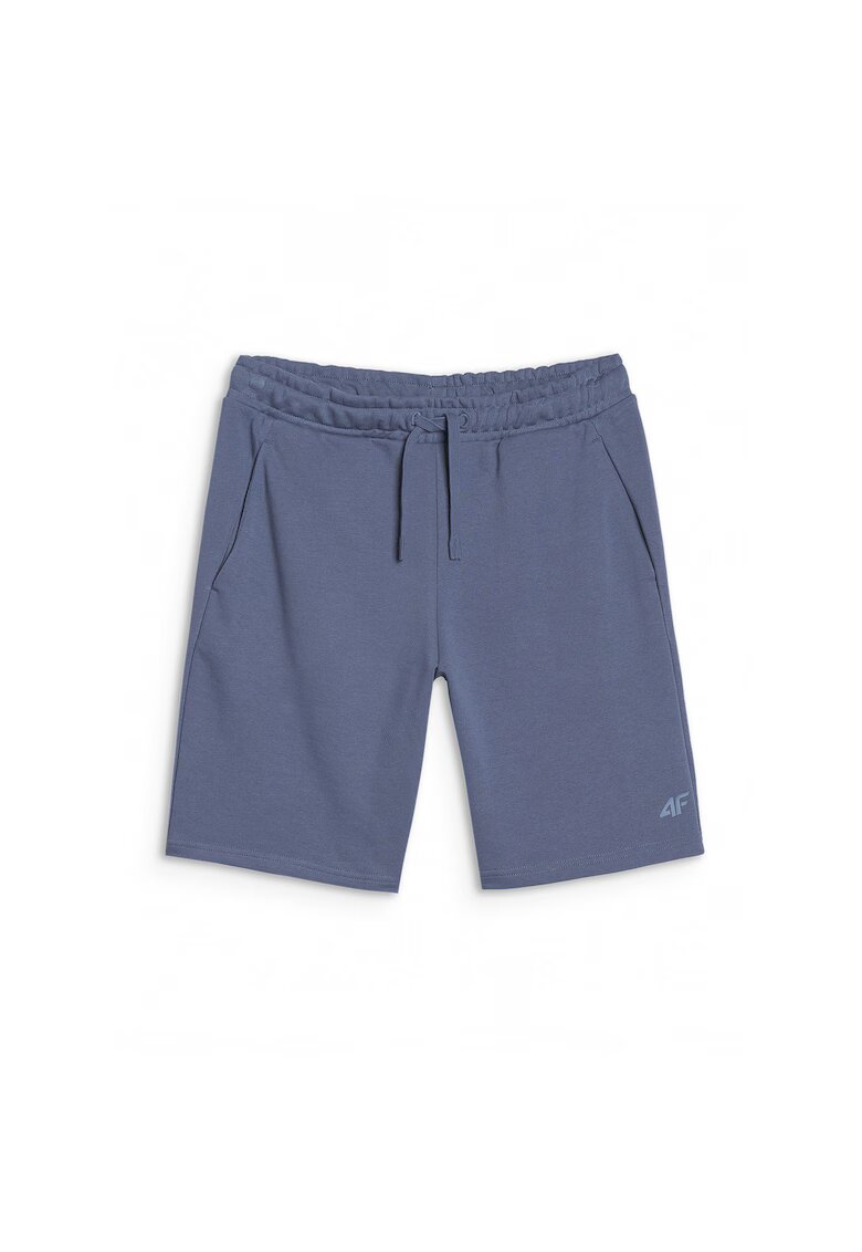 4F Pantaloni sport barbati - scurti - bleumarin - bumbac si poliester - talie ajustabila
