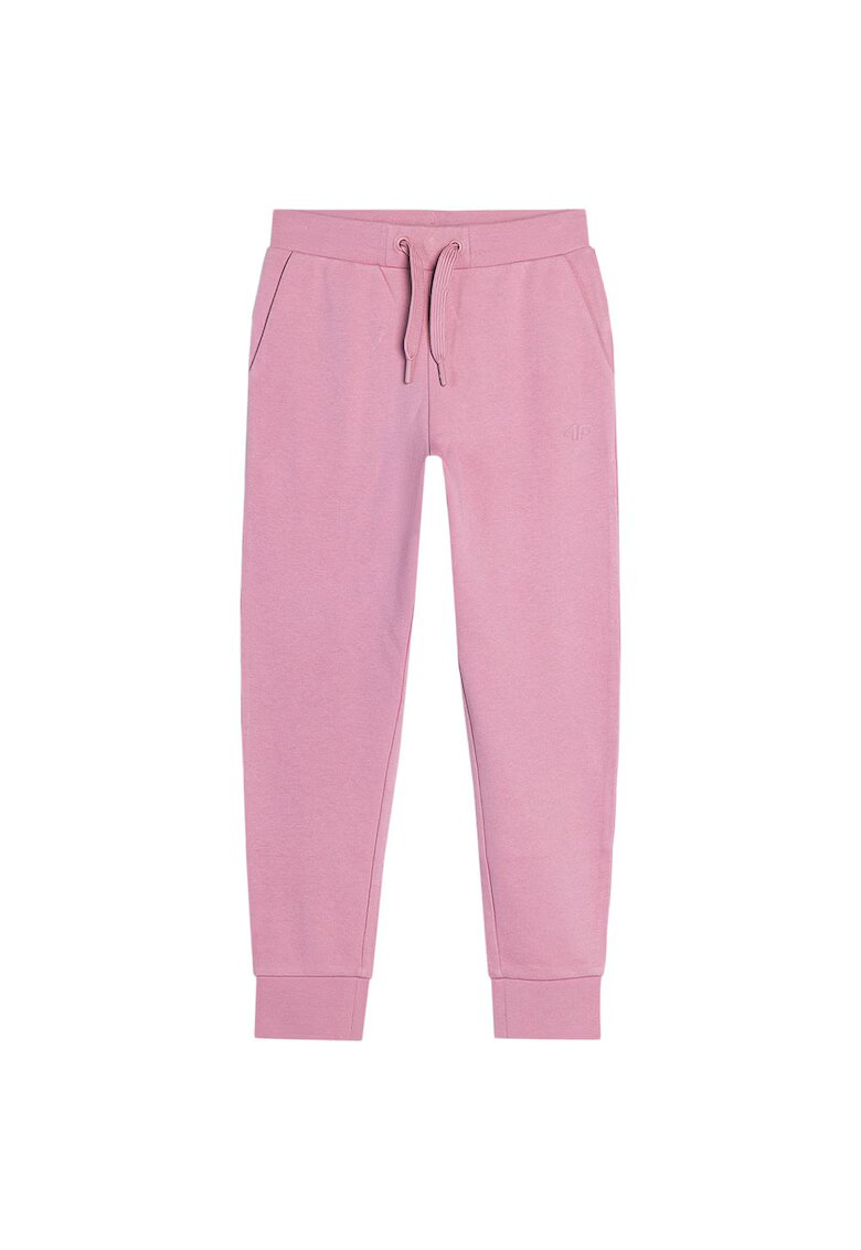 4F Pantaloni sport copii bumbac moale - talie elastica - roz