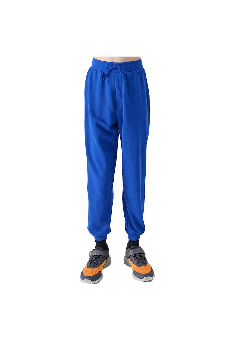 4F Pantaloni sport copii croiala confortabila - talie elastica - bumbac - albastru