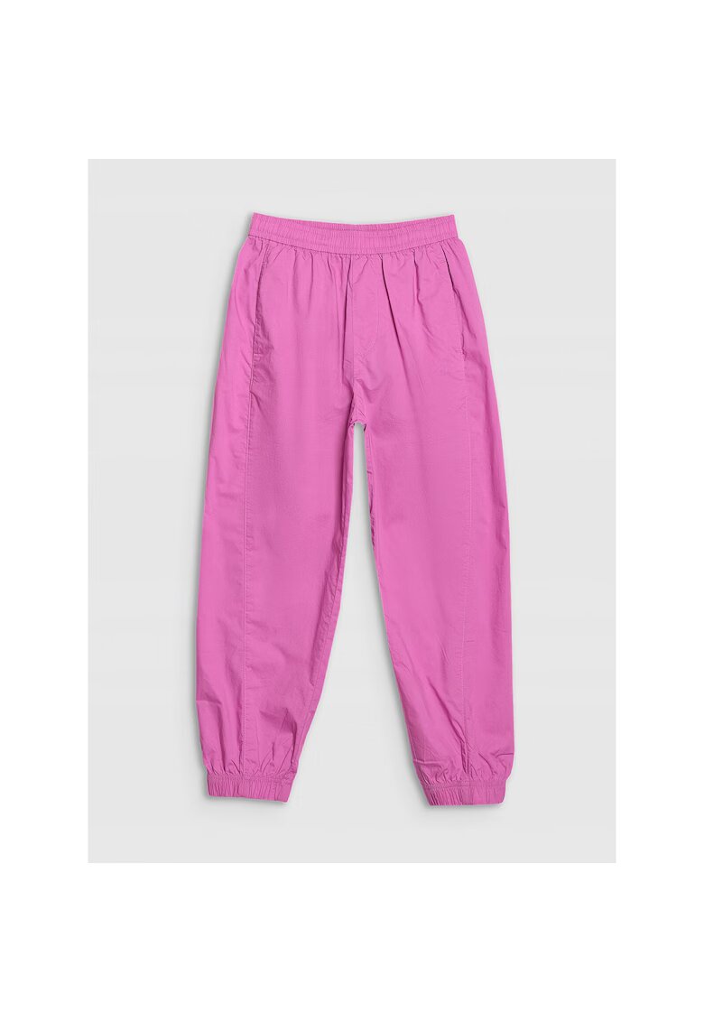 4F Pantaloni sport copii - largi - roz - bumbac