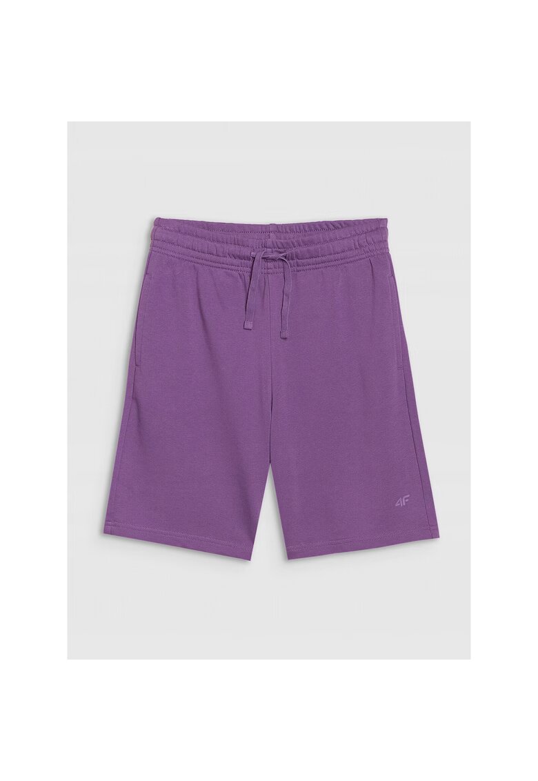 4F Pantaloni sport copii - pentru baieti - violet - bumbac