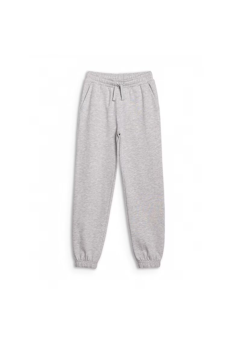 4F Pantaloni sport copii - pentru fete - gri - textil