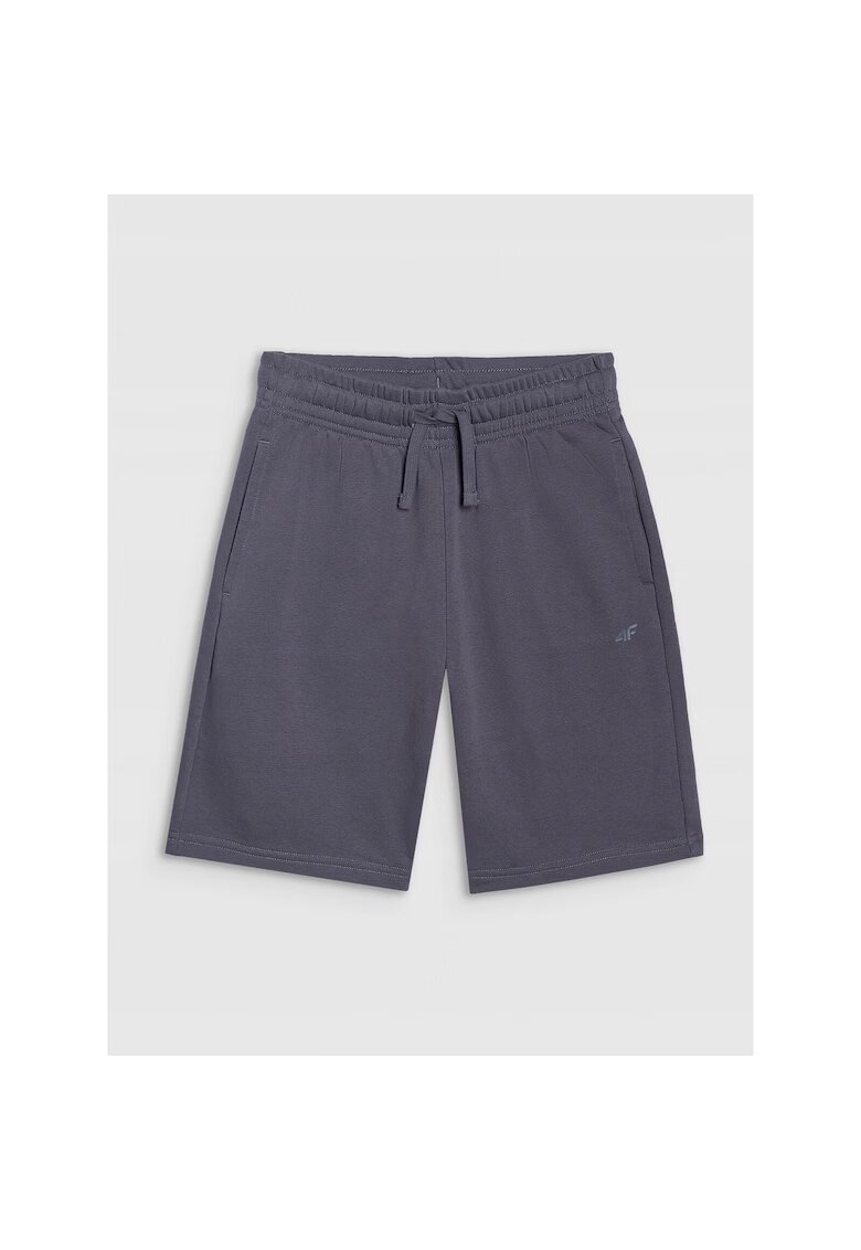 4F Pantaloni sport copii - supradimensionati - gri - bumbac/poliester
