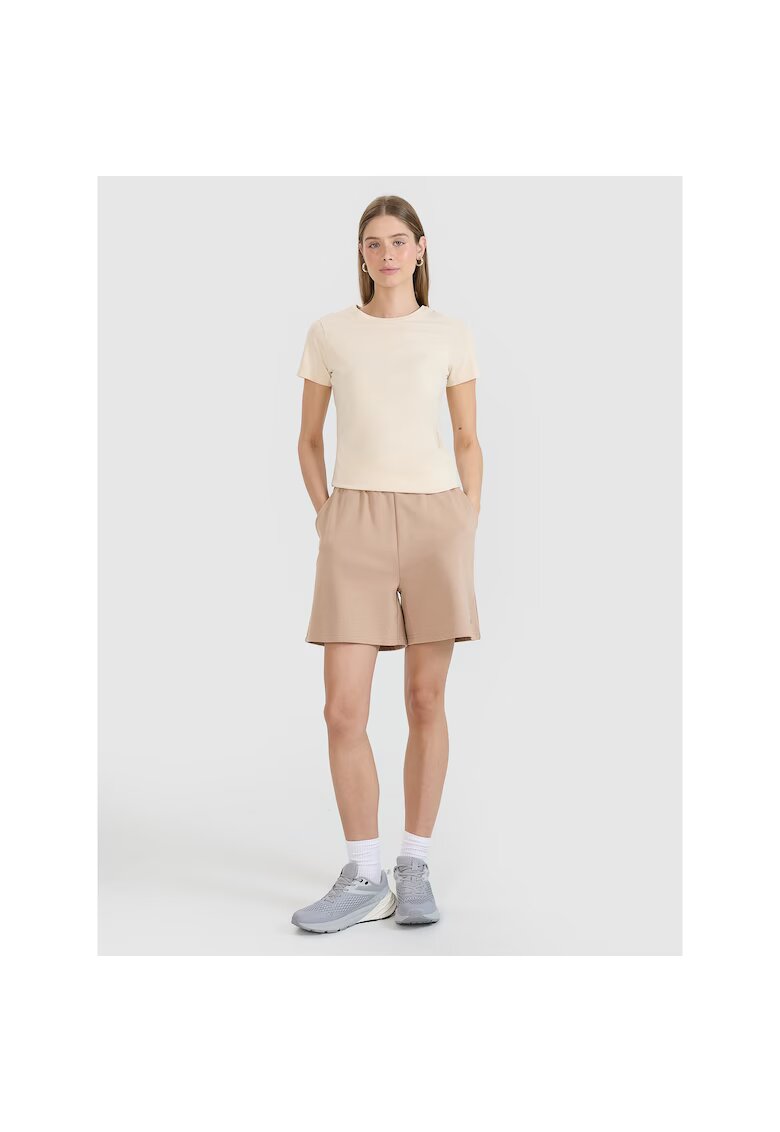 4F Pantaloni sport dama - bej - trening
