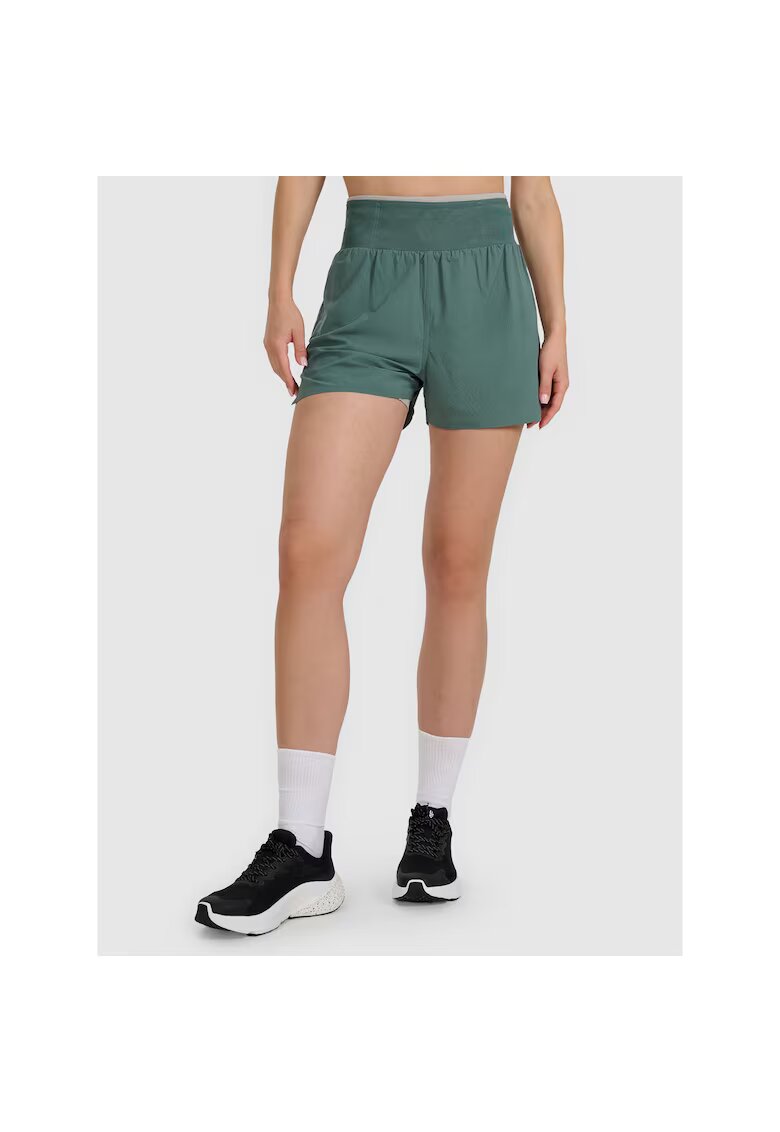 4F Pantaloni sport dama - colanti - turcoaz - poliester