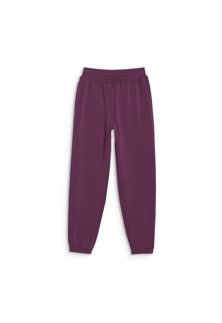 4F Pantaloni sport dama joggers - violet - material modal