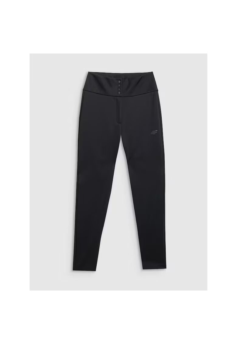 4F Pantaloni sport dama schi - negru - poliester