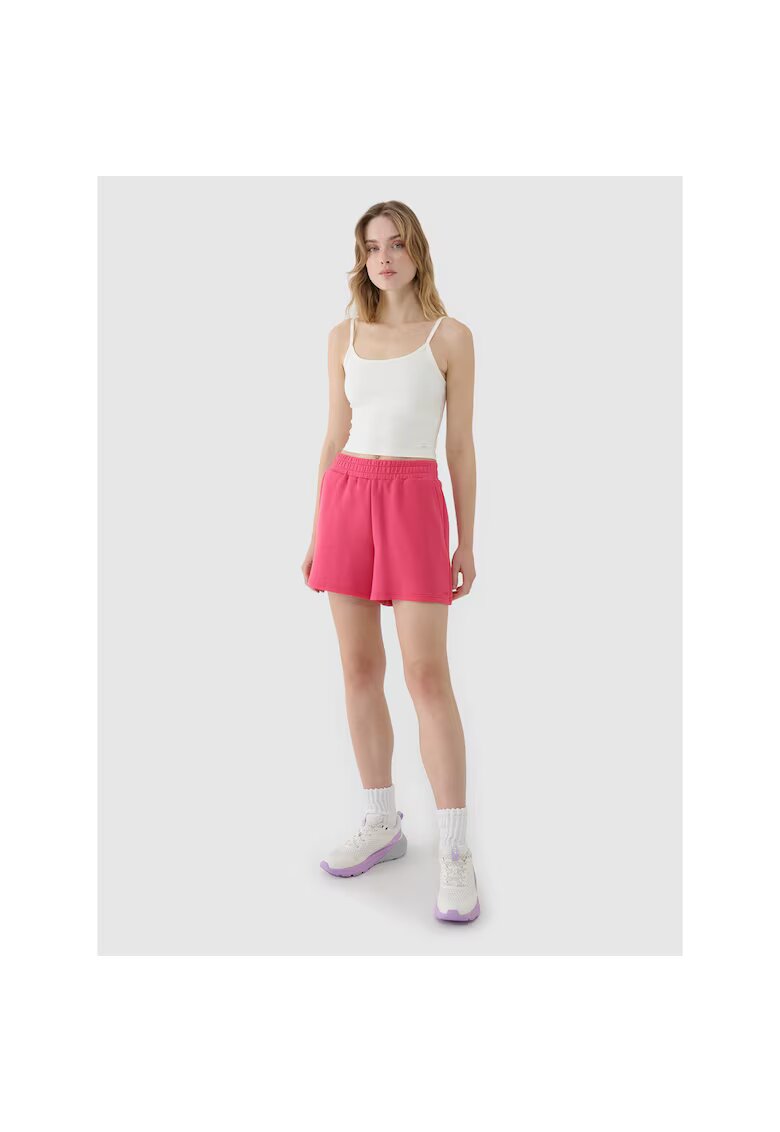 4F Pantaloni sport dama - scurti ciclism - roz
