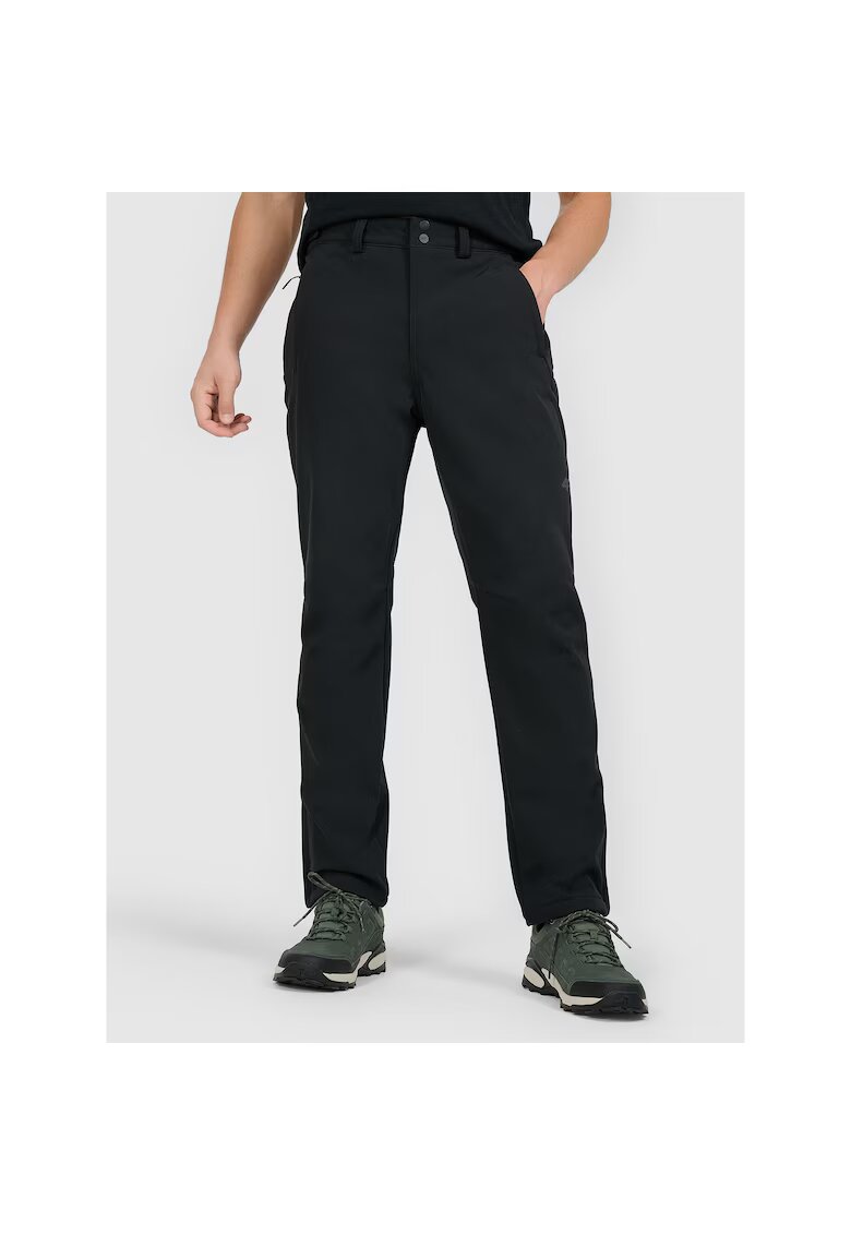 4F Pantaloni trekking barbati poliester - negru