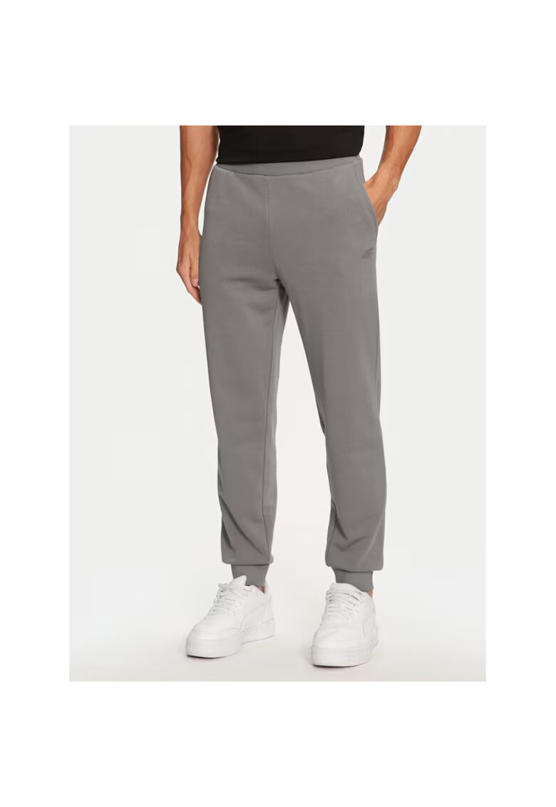 4F Pantaloni trening WMM00TTROM0942 Gri Regular Fit - Bumbac