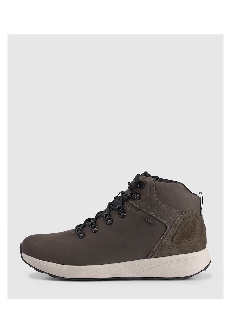 4F Pantofi sport barbati RSS25FOTSM084-43S - - Kaki inchis - Piele nabuc -
