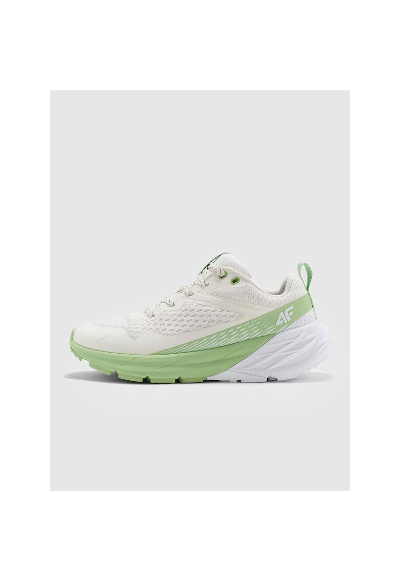 4F Pantofi trekking dama - plasa - alb/verde