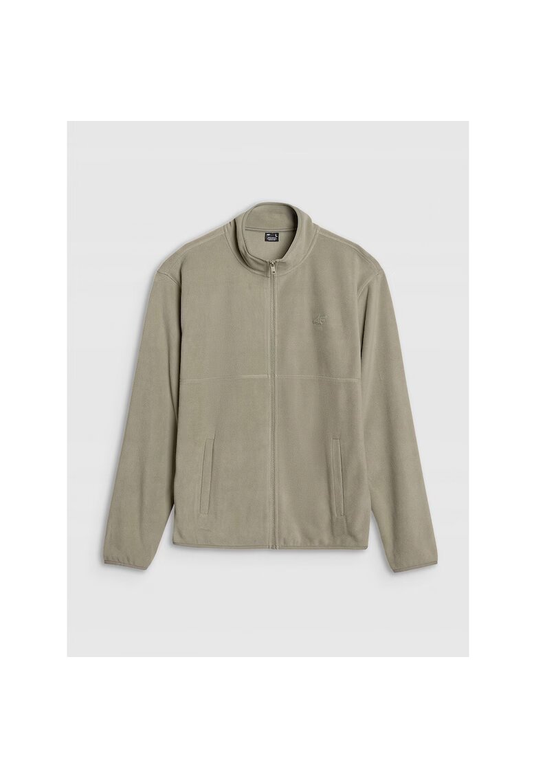 4F Polar pentru Barbati Olive Moss Yellow - Tehnologie Warm - Microfleece Termic - Croiala Regular - Sportstyle - Marimi S-XXL