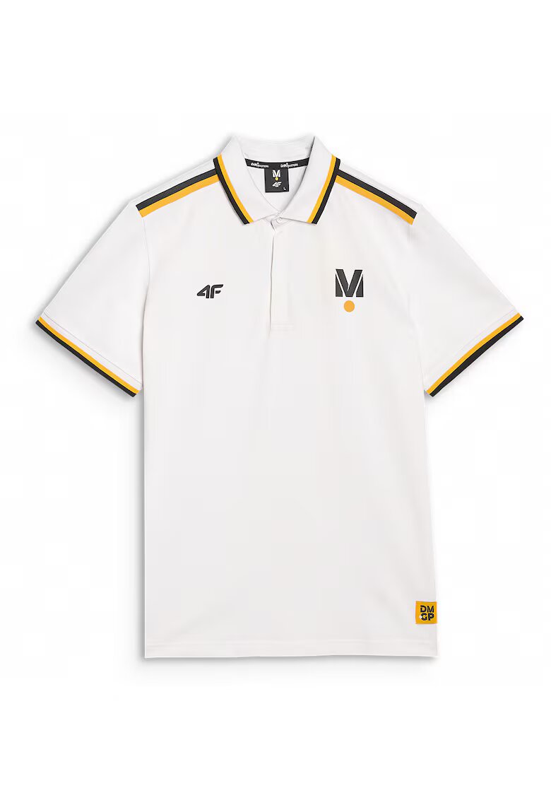 4F Polo Unisex Bumbac - Alb