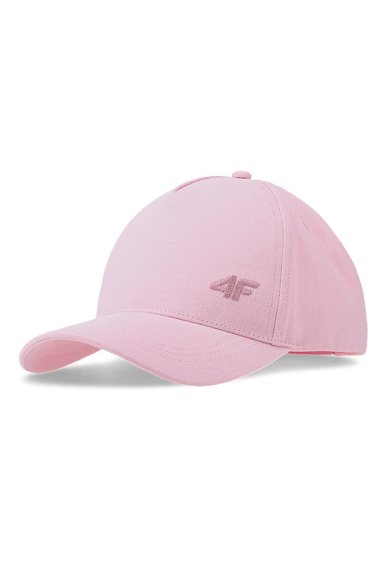 4F Sapca pentru Copii Unisex Junior - Roz Pal - Bumbac 100% - Cozoroc Curbat - Ajustabila Velcro - Sportstyle