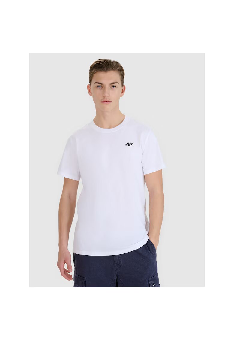 4F Set 2 tricouri sport barbati bumbac - alb/negru