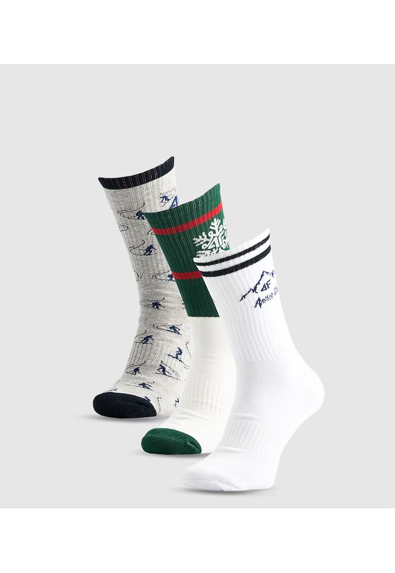4F Set 3 x Perechi sosete barbati multicolor -