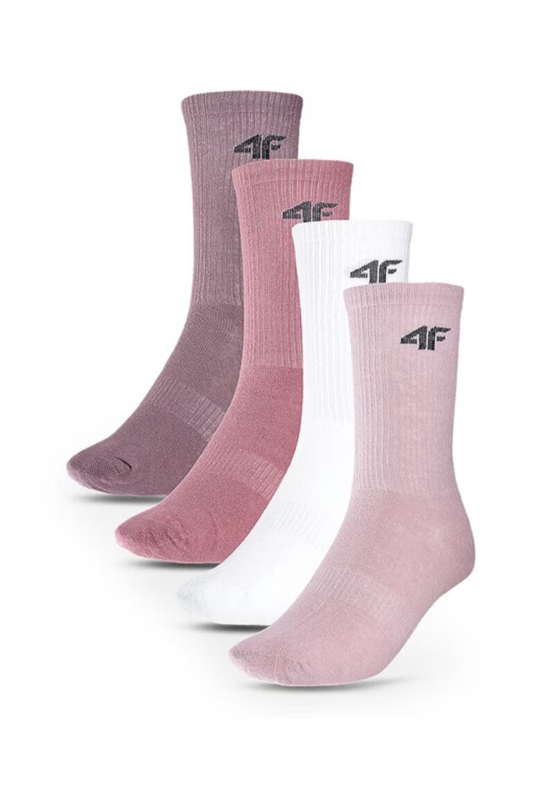 4F Set de 4 perechi de sosete lungi unisex JWAW24USOCF297 Colorat - - Textil - Elastan
