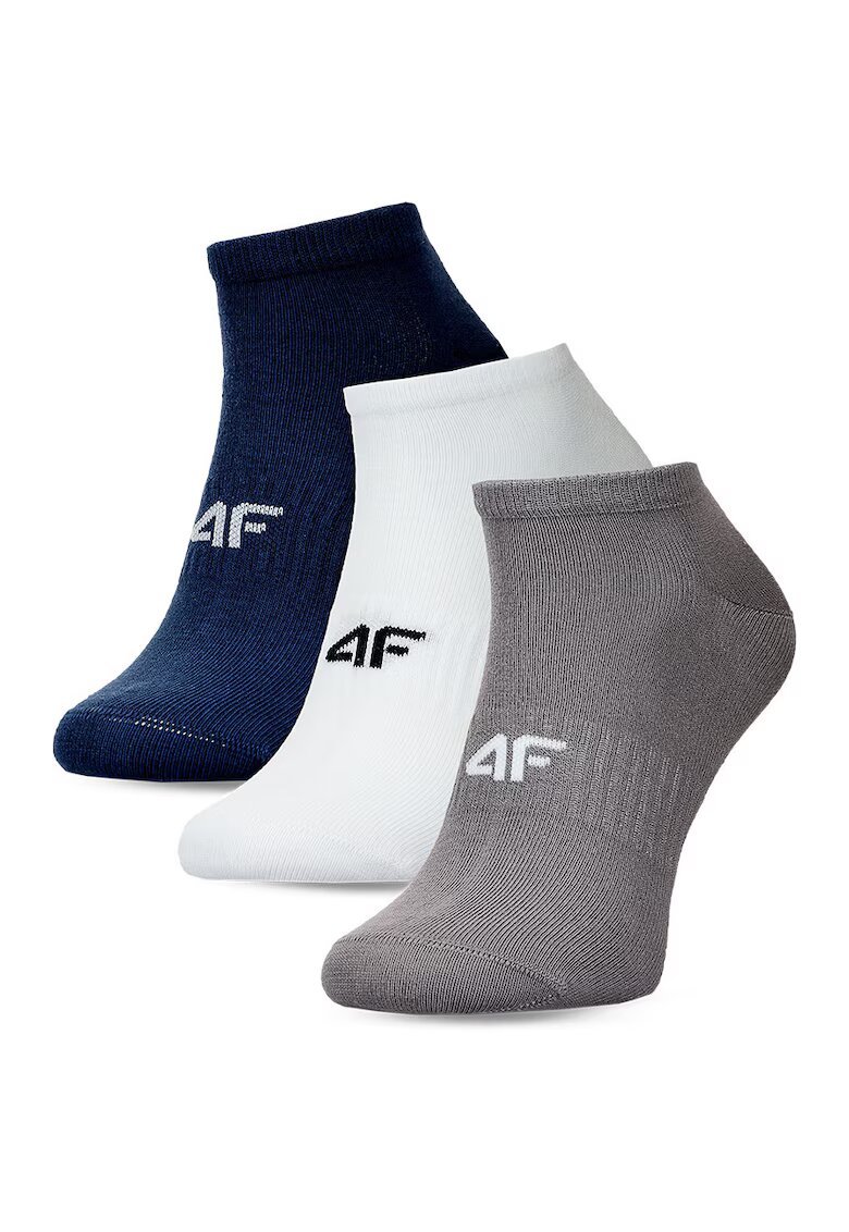 4F Set Sosete Barbati Sportstyle - 3 Perechi - Bumbac Elastic - Multicolor - Marimi 39-46 - Confort si Rezistenta