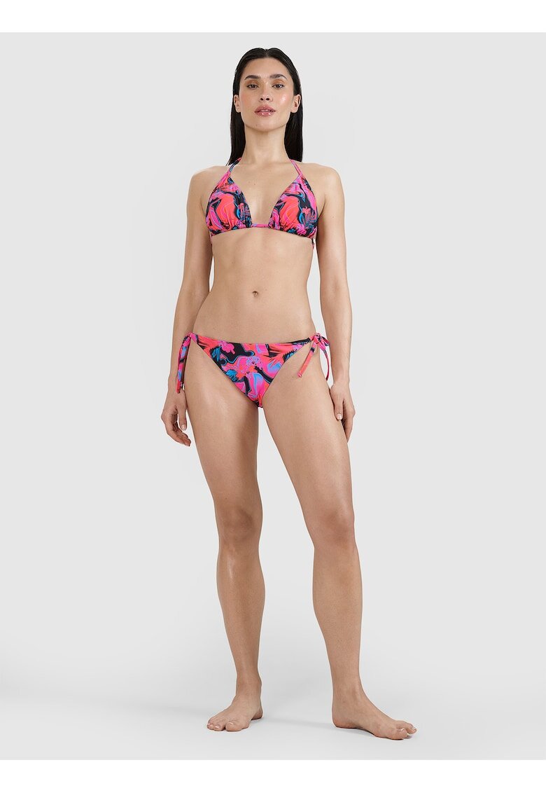 4F Slip de bikini pentru femei roz - cu uscare rapida - sintetic