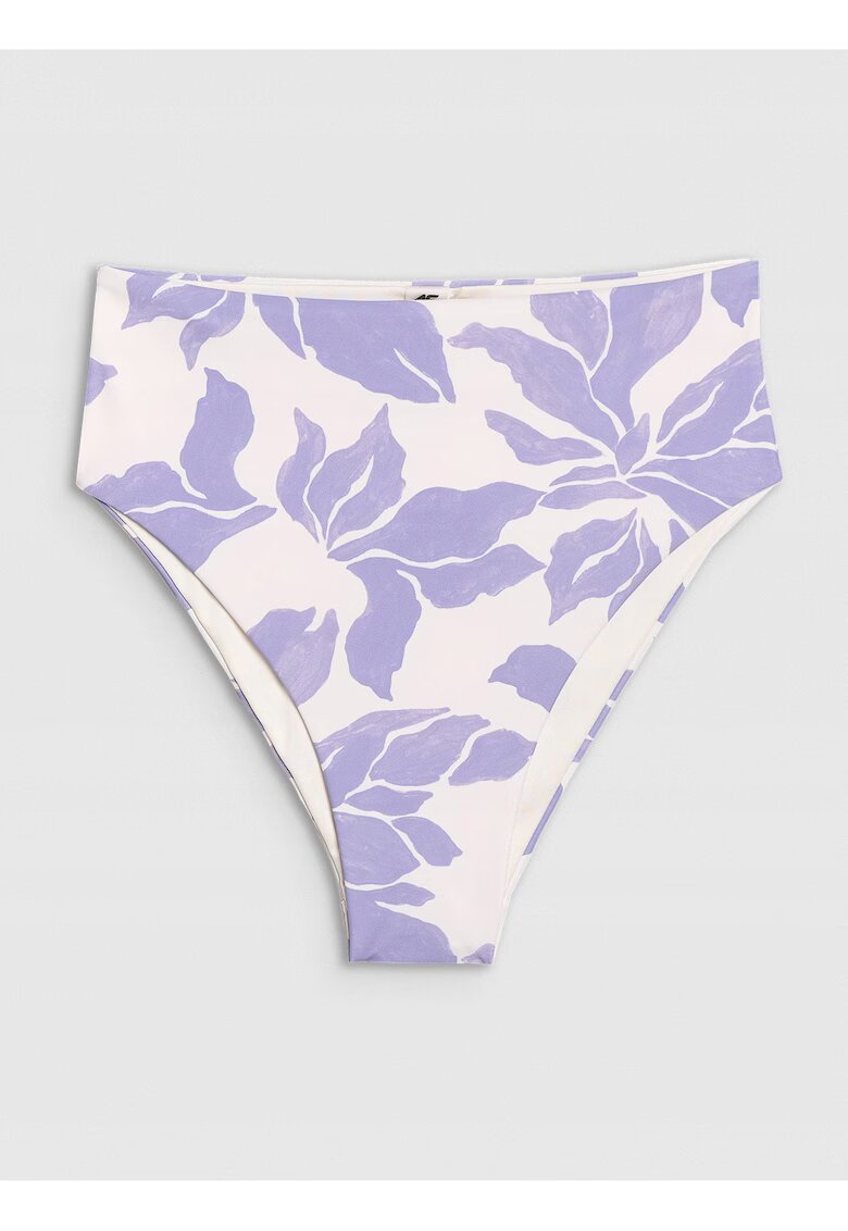 4F Slip de bikini violet - elastic - talie inalta - sintetic