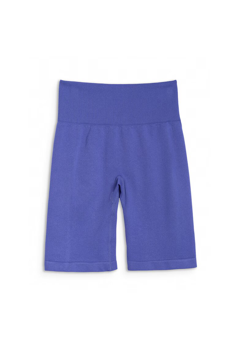4F Sort De Antrenament Femei - Talie Inalta - Push-Up - Material Elastic Fara Cusaturi - MULTI ACTIVE - Abastru cobalt - Albastru cobalt