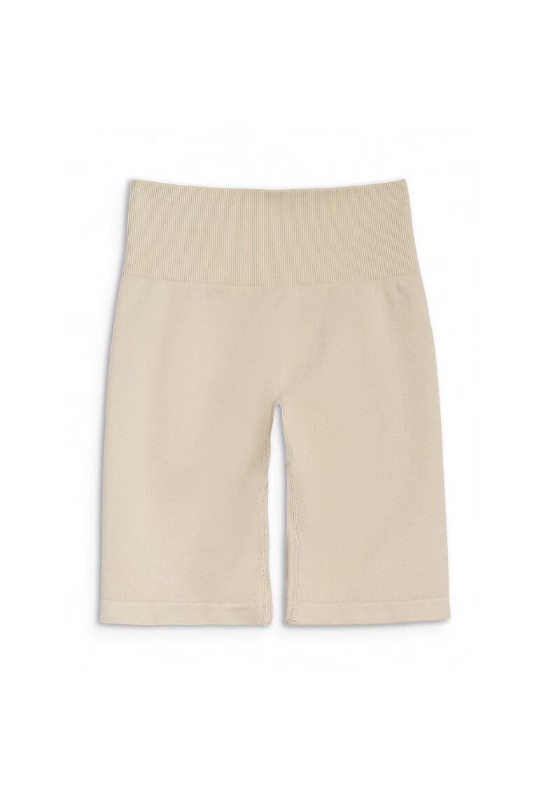 4F Sort De Antrenament Femei - Talie Inalta - Push-Up - Material Elastic Fara Cusaturi - MULTI ACTIVE - Bej - Bej