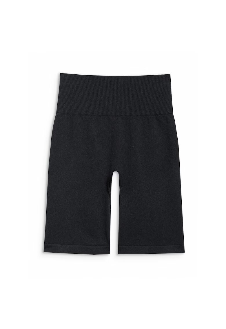 4F Sort De Antrenament Femei - Talie Inalta - Push-Up - Material Elastic Fara Cusaturi - MULTI ACTIVE - Negru Intens