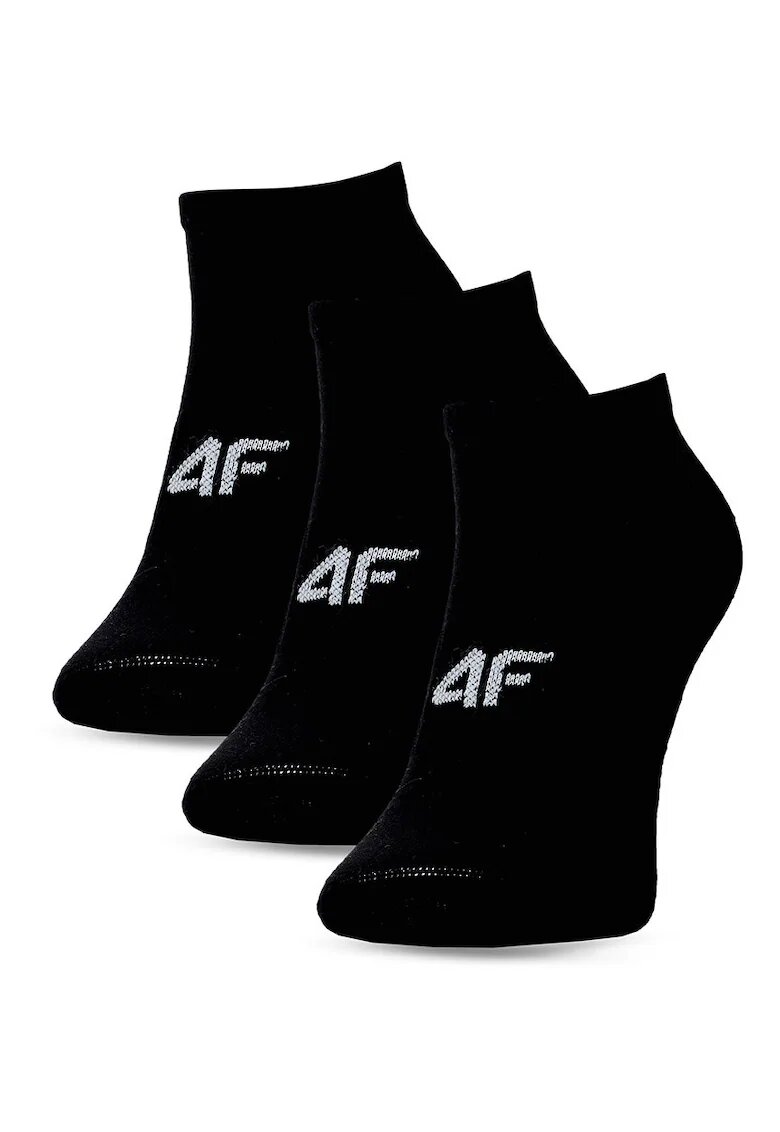 4F Sosete barbati WMM00USOCM442-20S - - Bumbac - 3 perechi - Negru