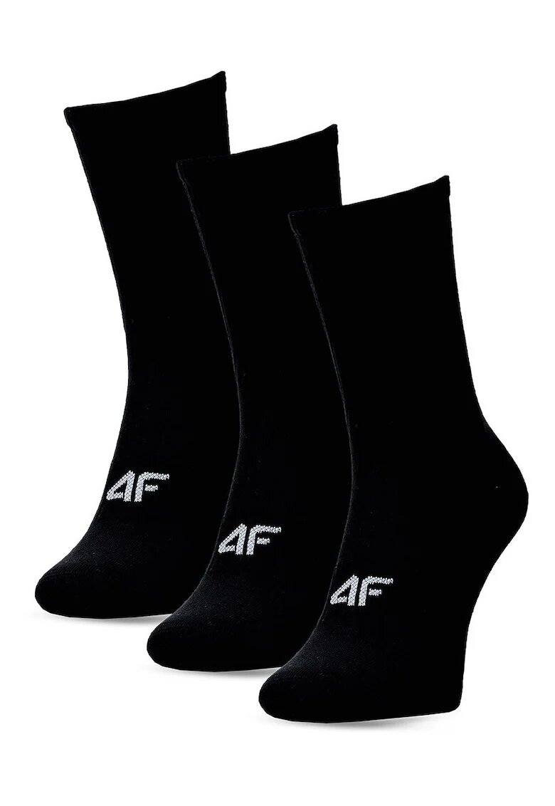4F Sosete barbati WMM00USOCM478-20S - - Bumbac - 3 perechi - Negru