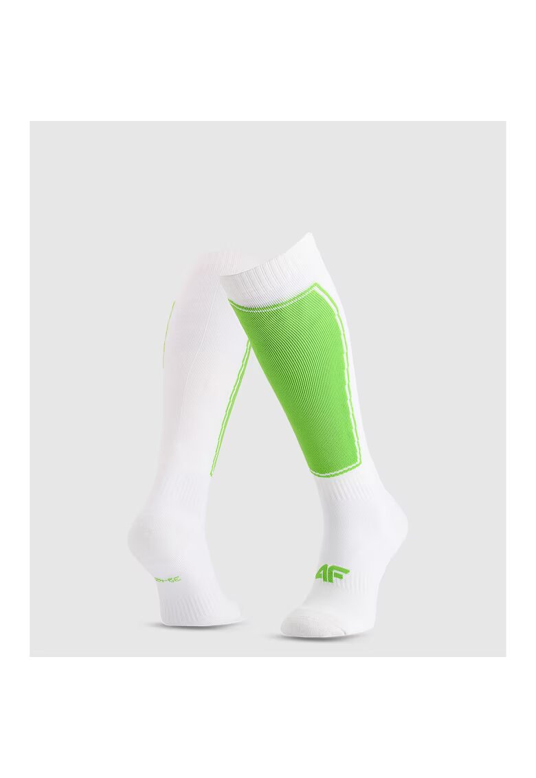 4F Sosete sport barbati - alb/verde - 43-46 EU - poliester