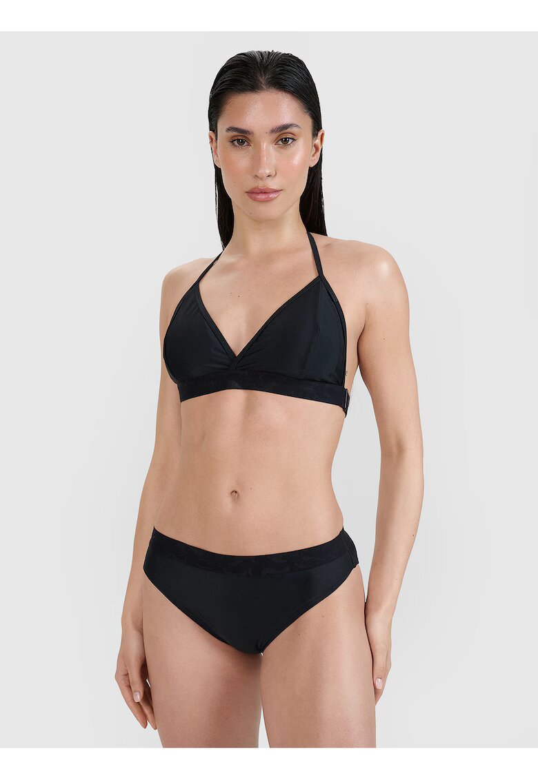 4F Sutien de bikini negru - design clasic - cupe detasabile - material sintetic
