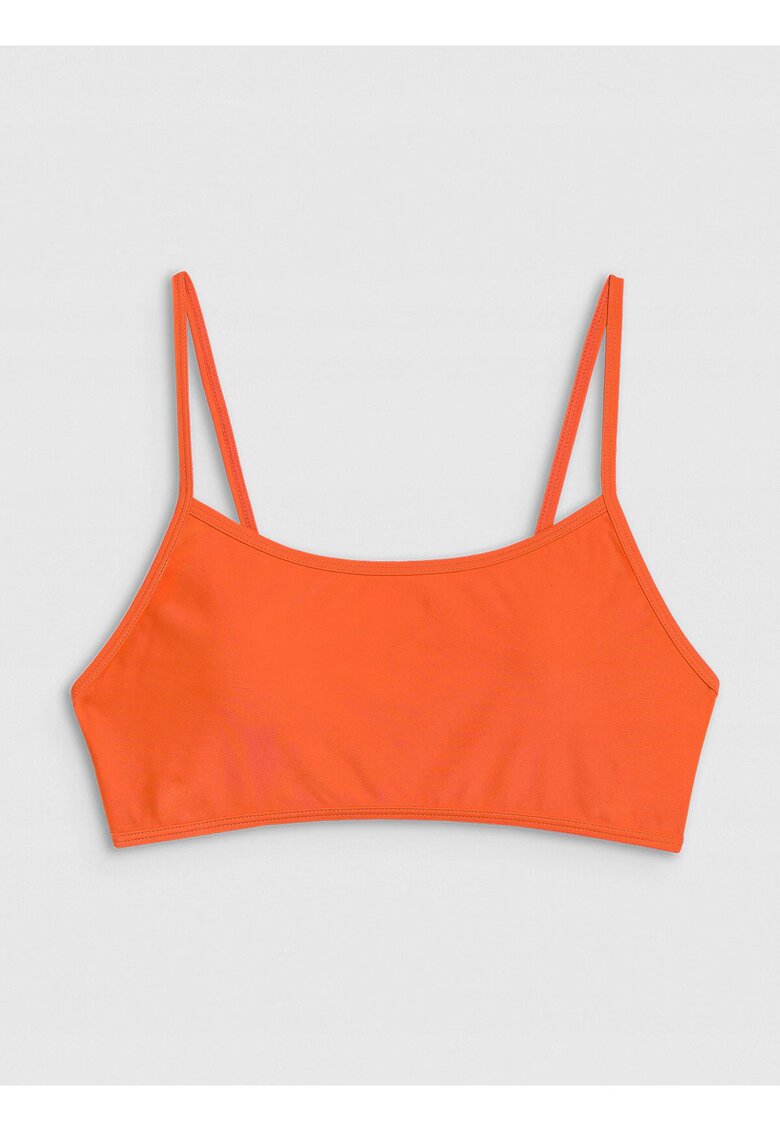 4F Sutien de bikini portocaliu - material elastic - cupe detasabile - sintetic