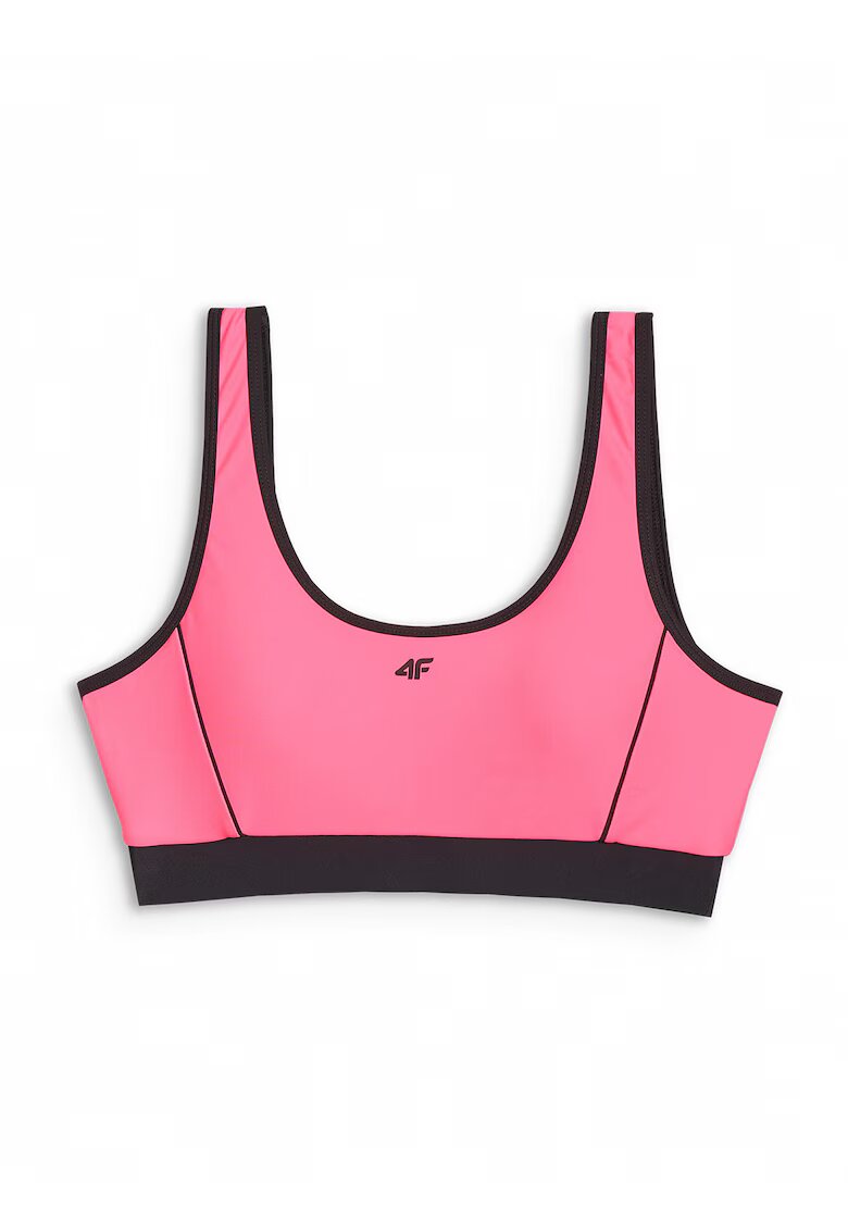 4F Top bikini roz - material elastic - cupe detasabile - sintetic