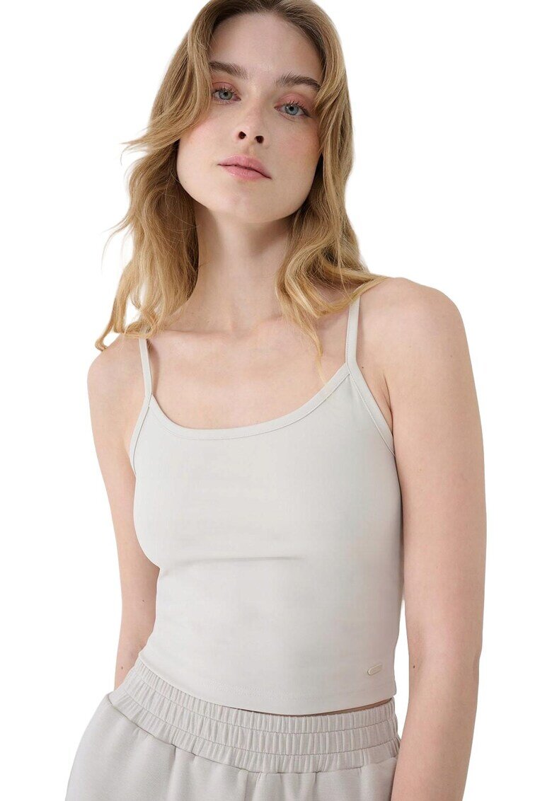 4F Top dama WSS25TSLEF127-83S - - Elastan - Bej