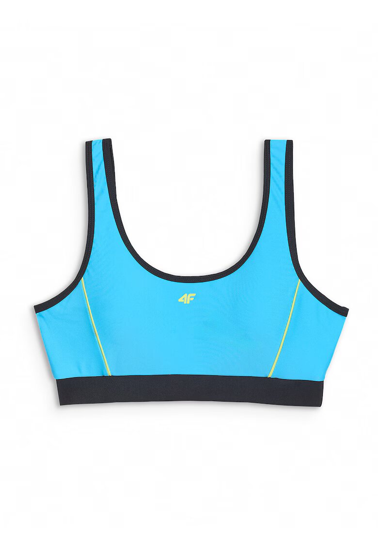 4F Top de bikini albastru - material sintetic - cupe detasabile - pentru femei