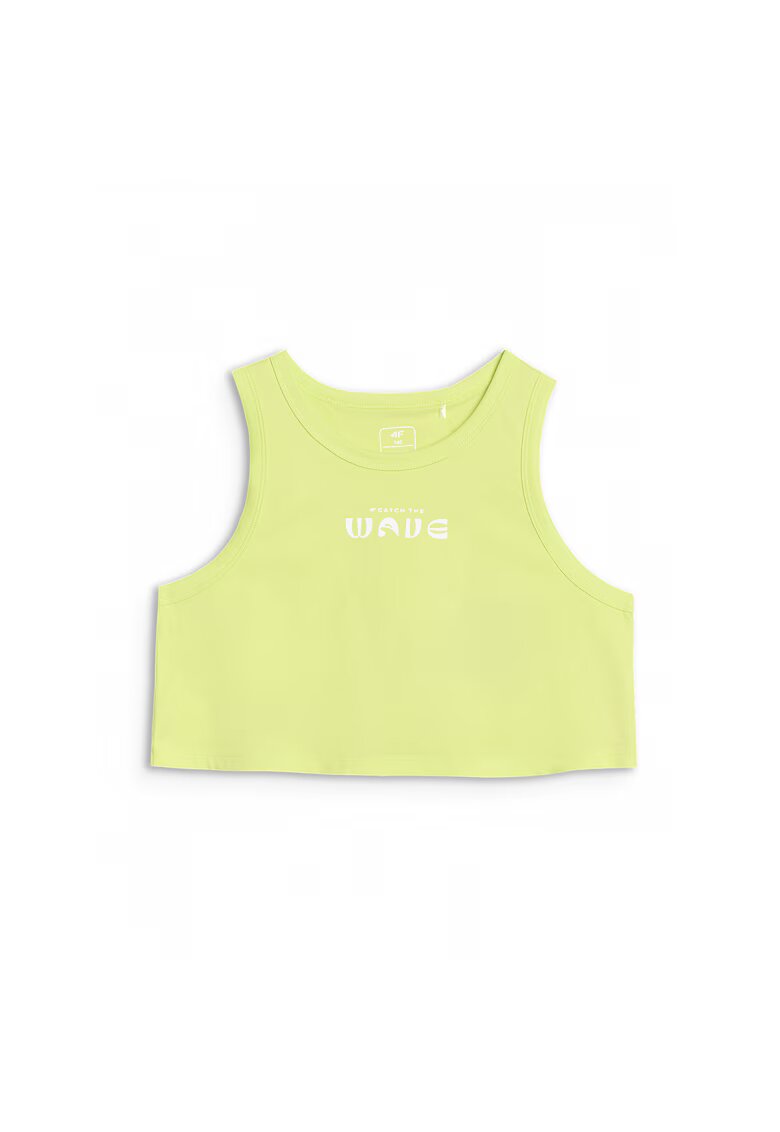 4F Top pentru fete oversized - 100% bumbac - verde