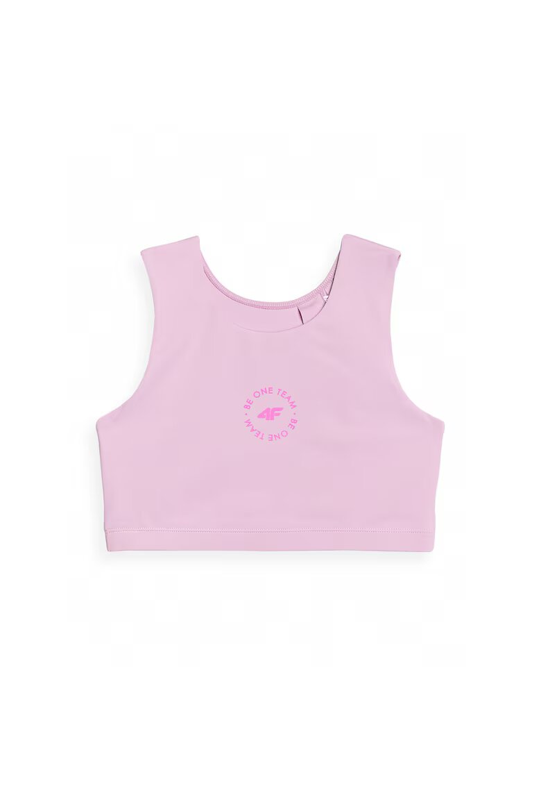 4F Top sport uscare rapida - roz - pentru fete - sintetic