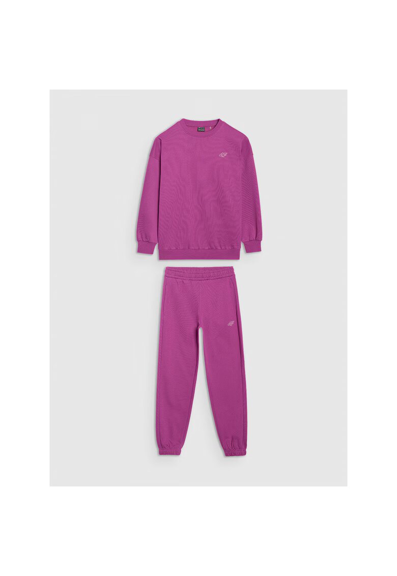 4F Trening Unisex Junior Bumbac - Oversize - 49745 - Roz inchis