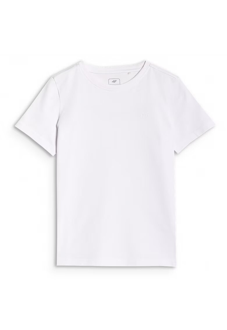 4F Tricou Alb Bumbac