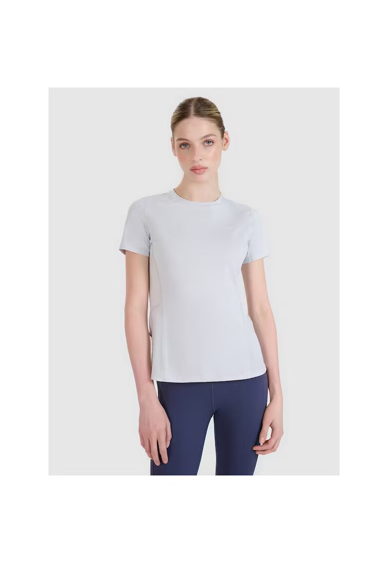 4F Tricou alergare montanta dama - Textil - Gri