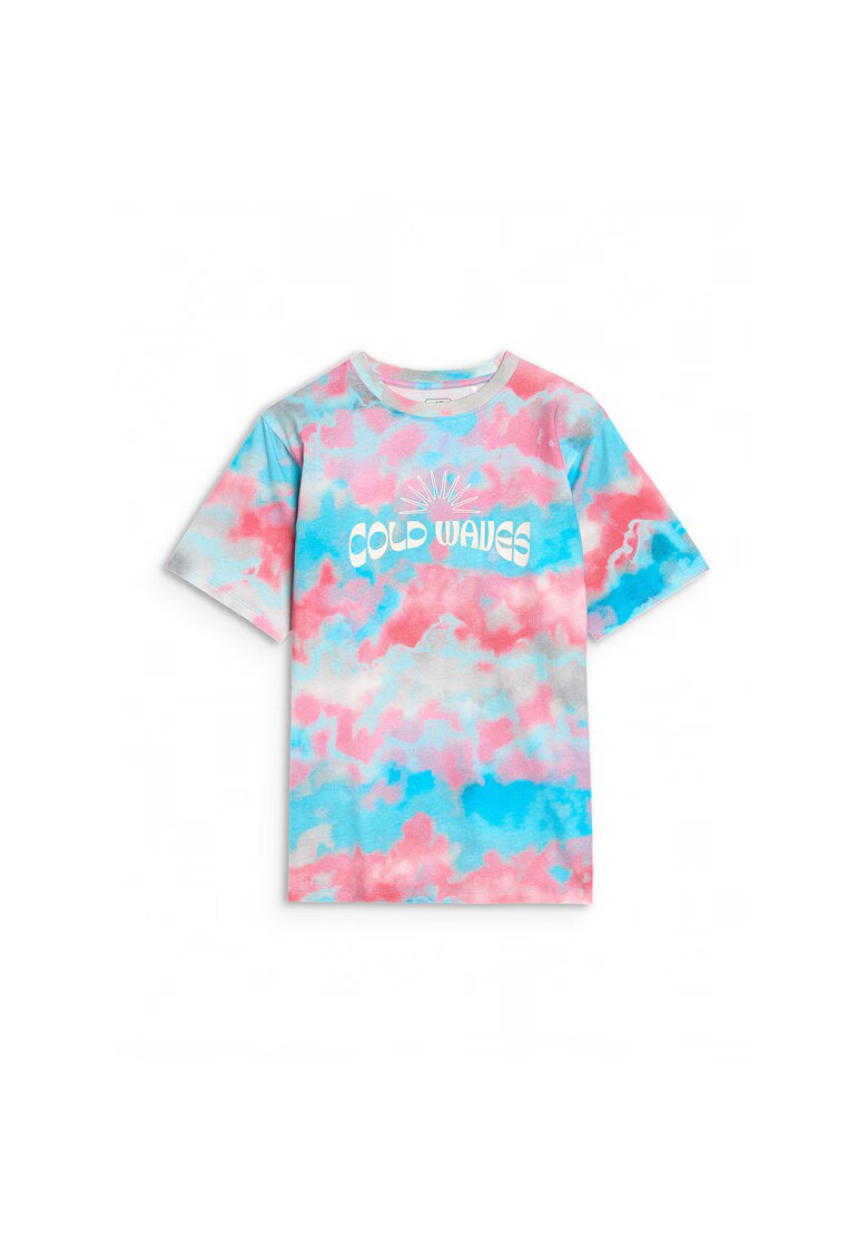 4F Tricou Baieti Oversize Junior - Bumbac 100% - Imprimeu Cold Waves - Multicolor - Sportstyle - Marime 164