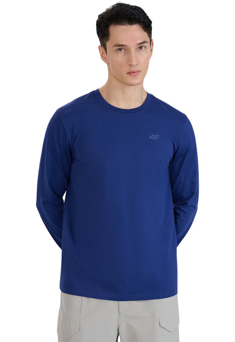 4F Tricou barbat bleumarin - bumbac - Albastru