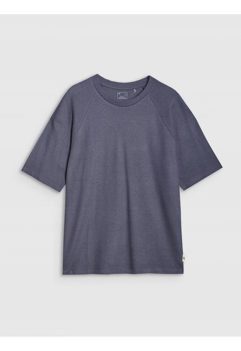4F Tricou barbatesti - supradimensionat - gri - bumbac-modal