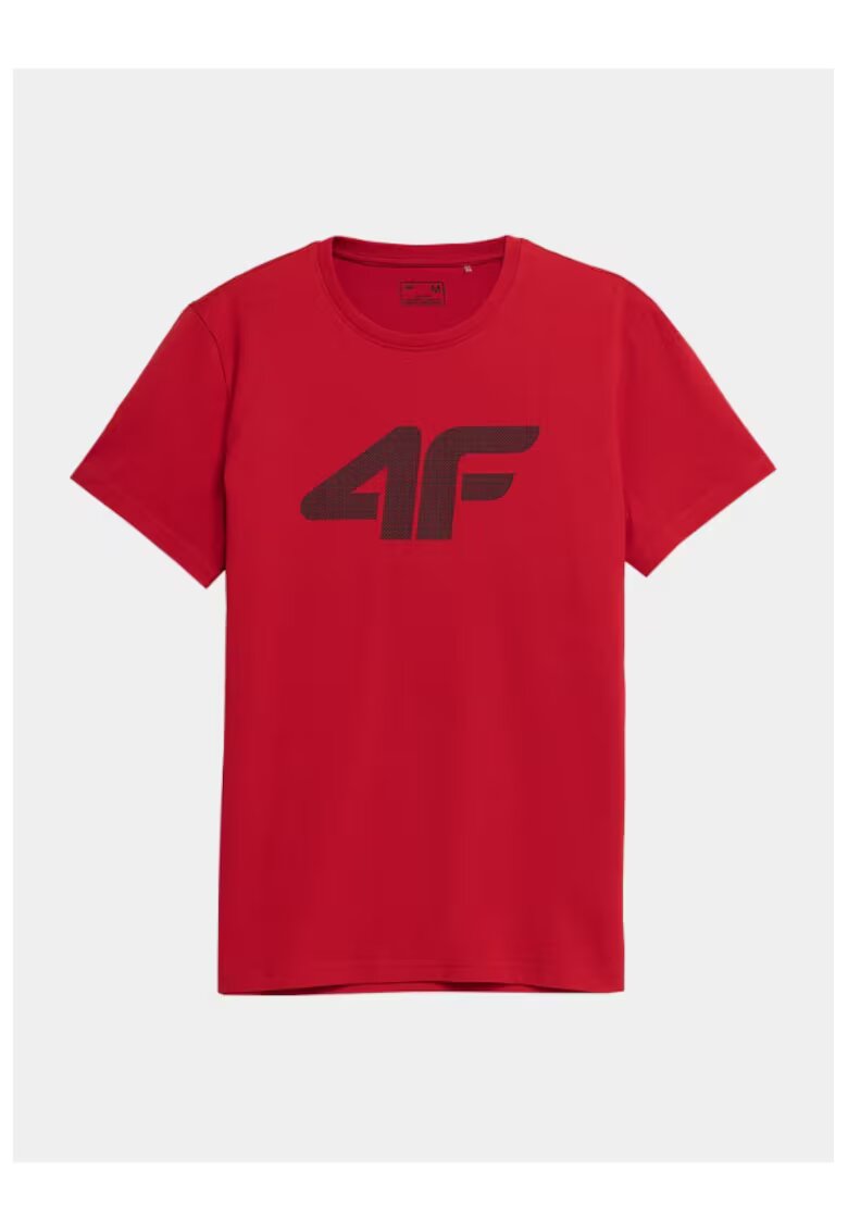 4F Tricou barbati - 302882328 - Bumbac - Rosu